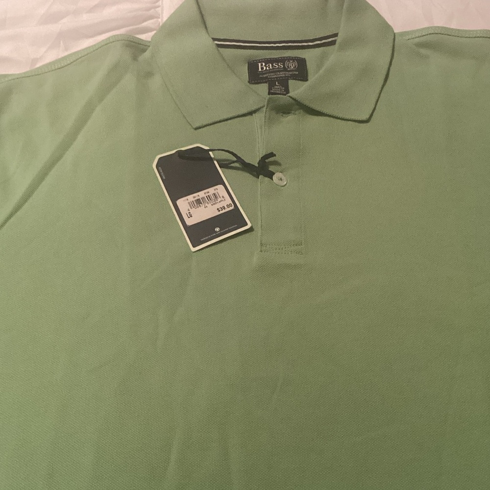 Bass Men’s Mint Green Polo Shirt with Classic Collar